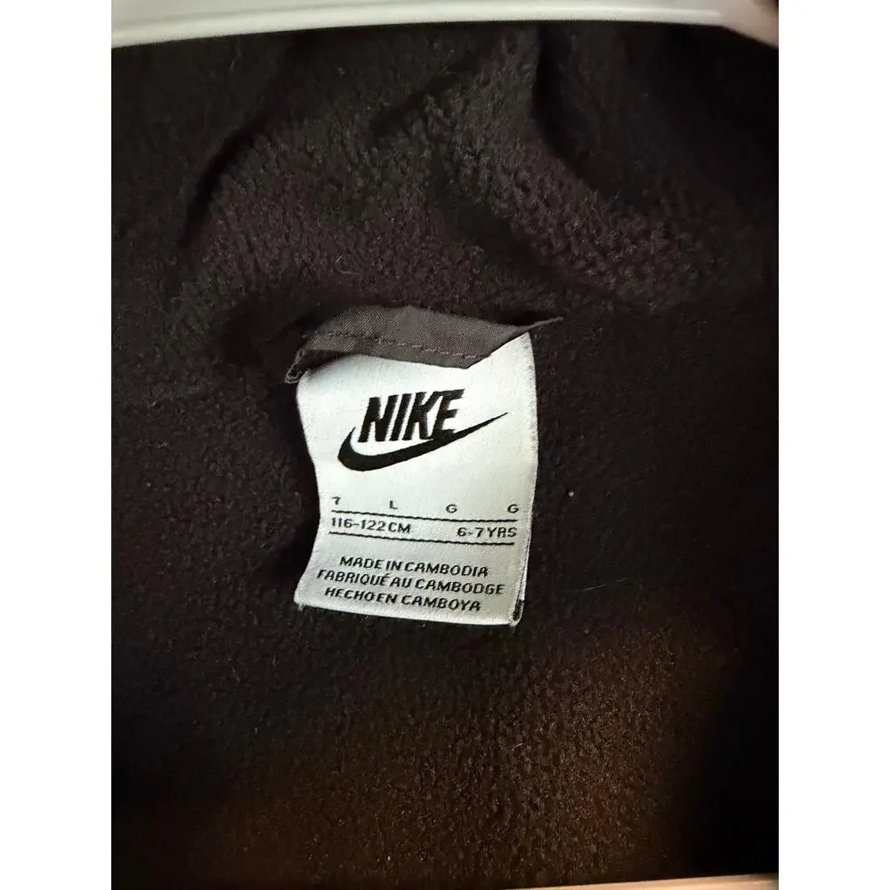 Nike Kids' Black Stylish Quilted Puffer Jacket - Size 6-7